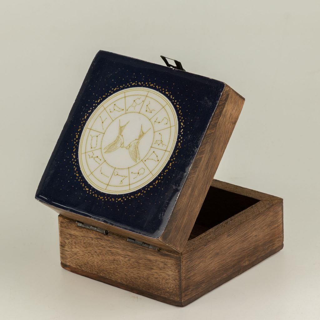 Small Enamelled Box -  Gemini