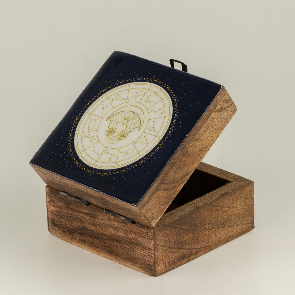 Small Enamelled Box -  Virgo