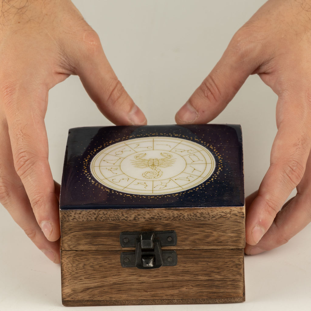 Small Enamelled Box -  Scorpio