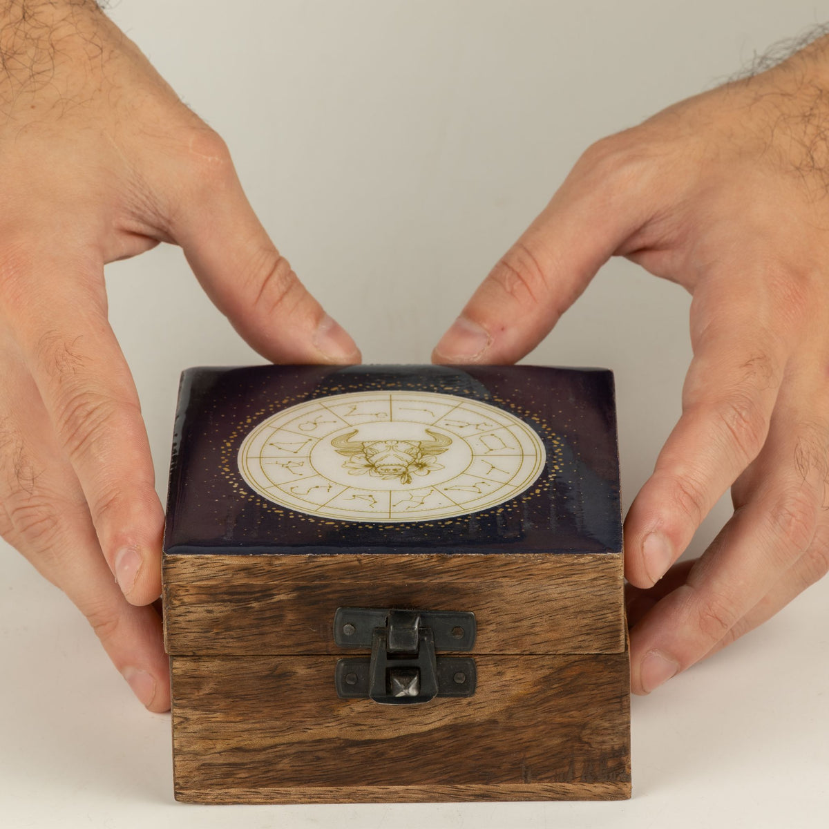 Small Enamelled Box -  Taurus